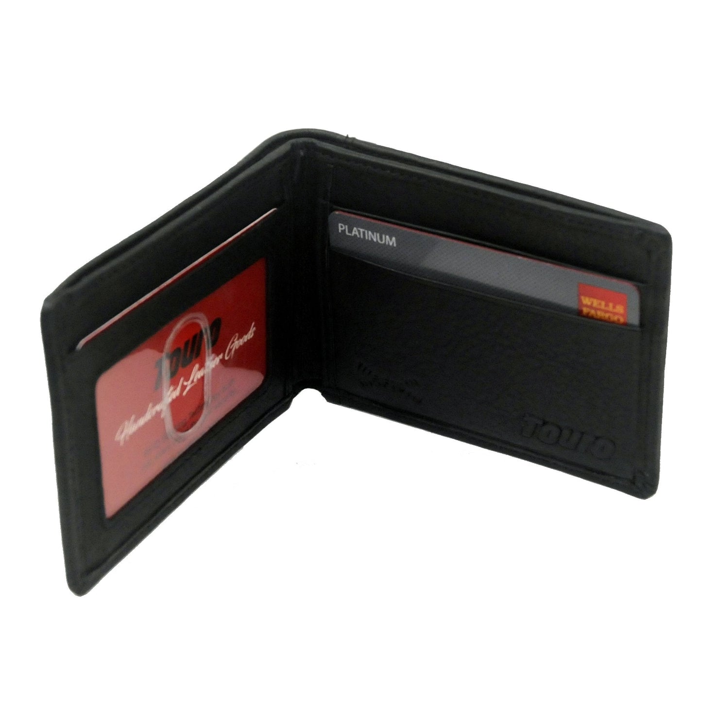 Touro Signature Leather Wallets Pebble Grain Card Wallet