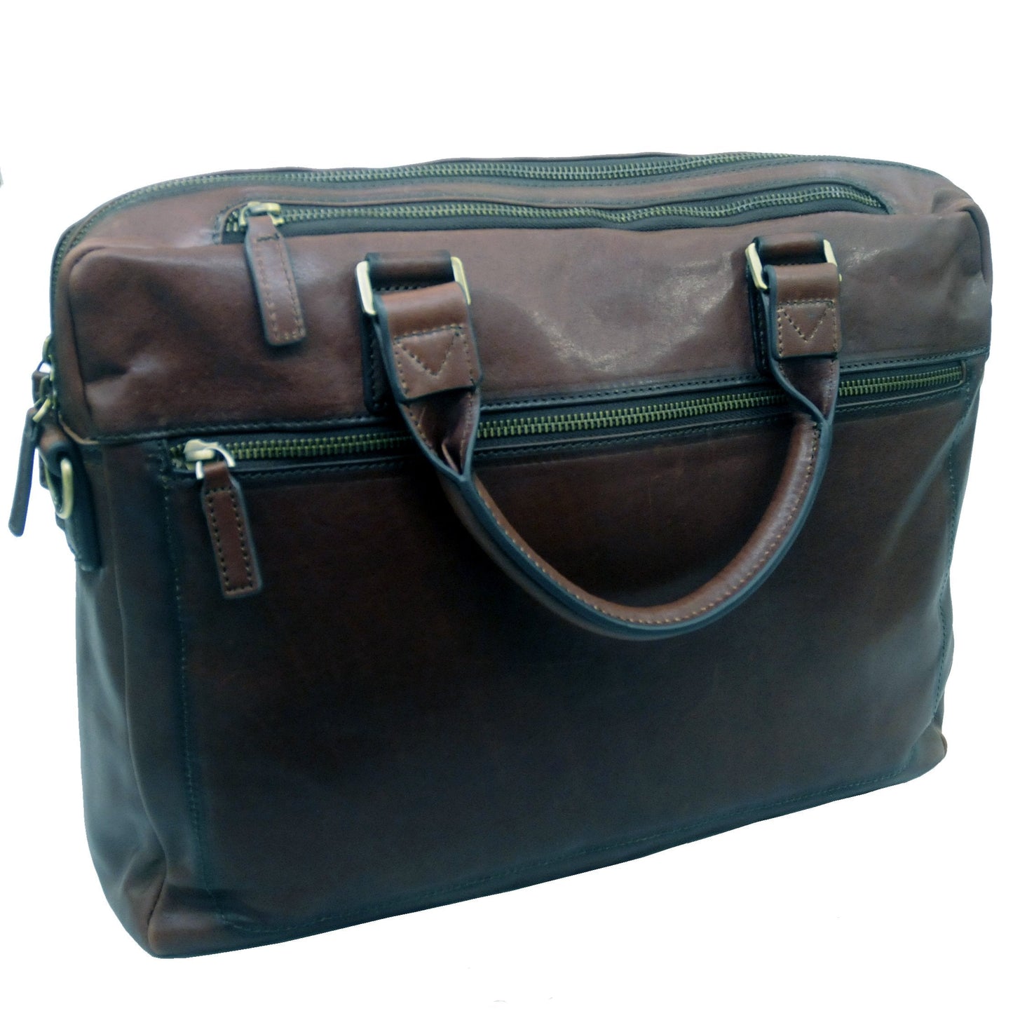 Touro Signature Leather Deluxe Laptop Brief